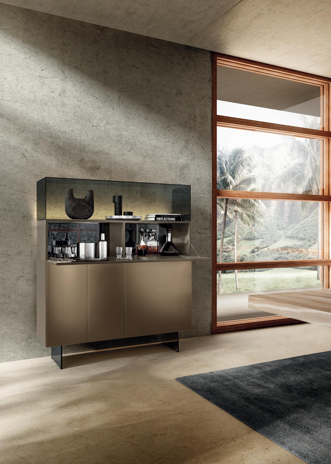 elegant glass sideboard | 36e8 Glass Sideboard | LAGO
