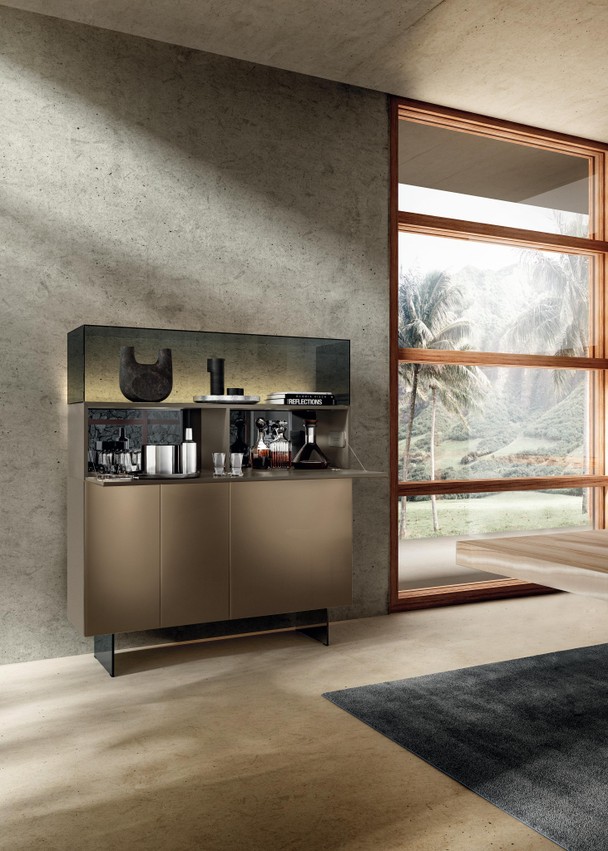 aparador de cristal elegante | Aparador 36e8 Glass | LAGO