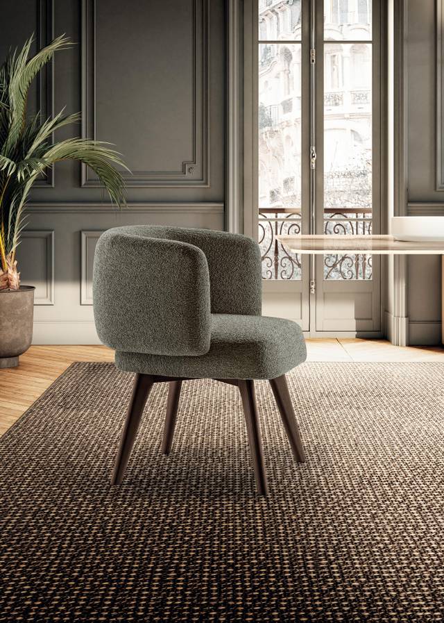 ergonomic upholstered fabric chair | Zeppelin Chair | LAGO