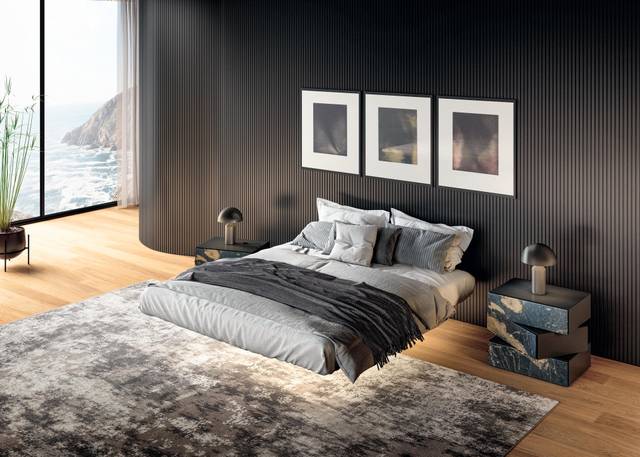 suspended bed without headboard | Fluttua Bed | LAGO