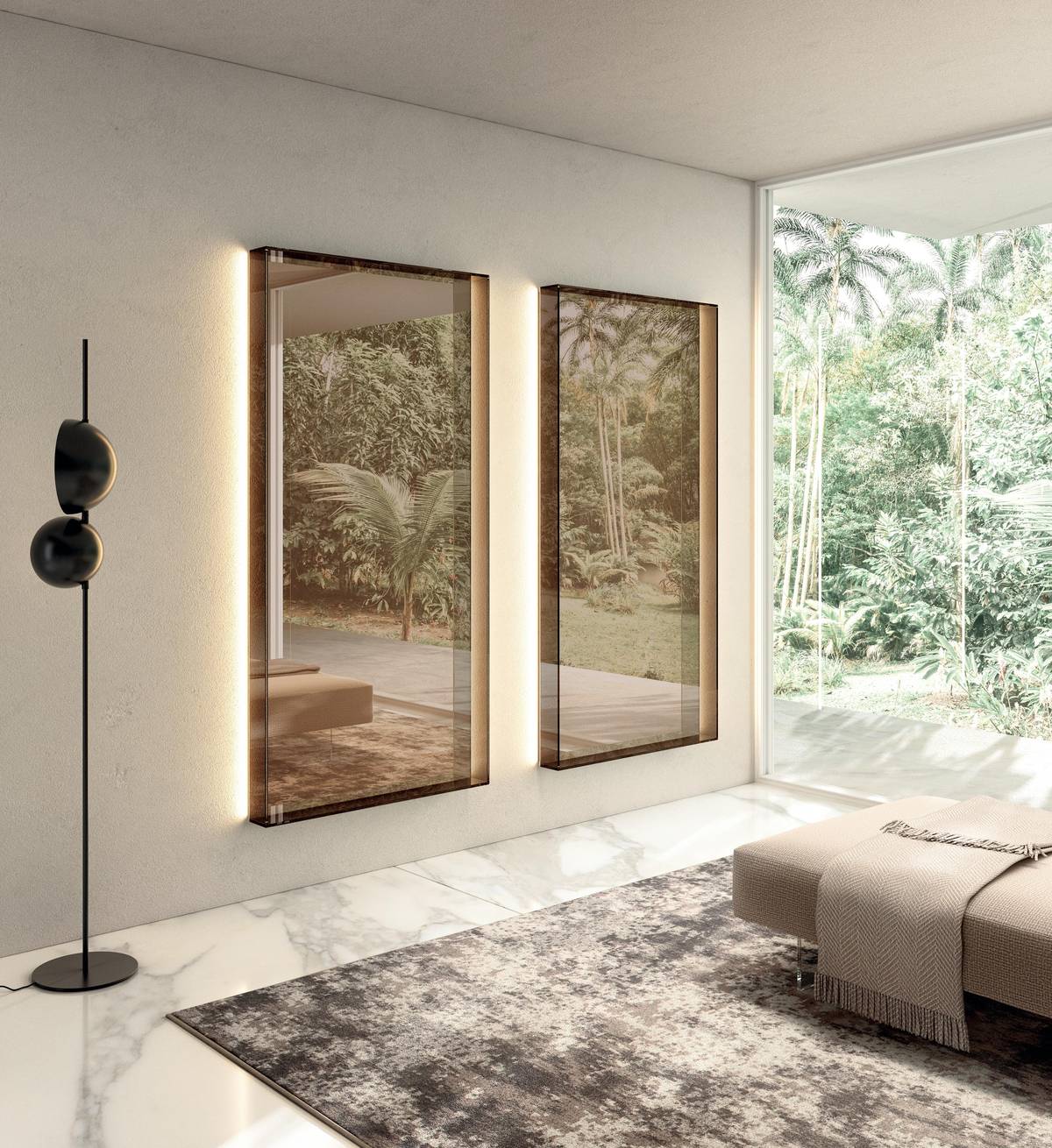 specchiera in vetro fume bronzo | Specchiera Glass | LAGO specchiera in vetro fume bronzo | Specchiera Glass | LAGO