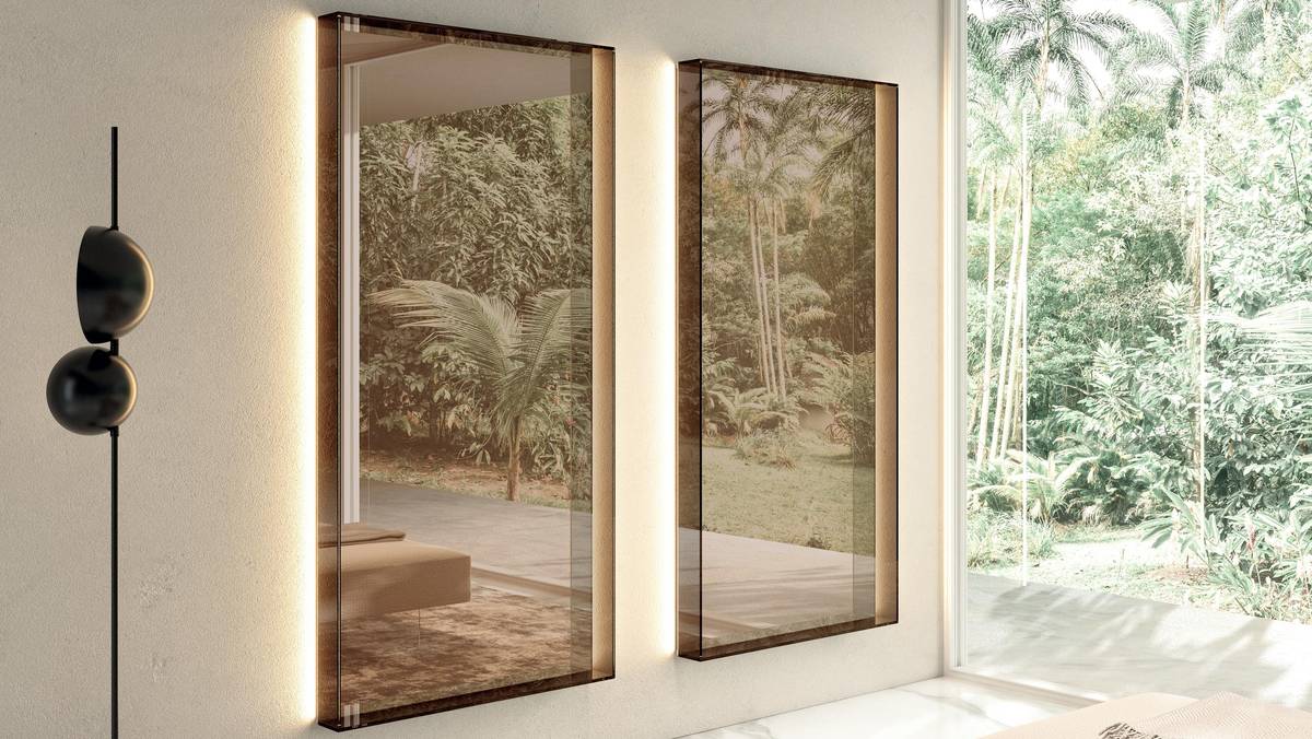 armoire miroir en verre fumé bronzo | Miroir Glass | LAGO armoire miroir en verre fumé bronzo | Miroir Glass | LAGO