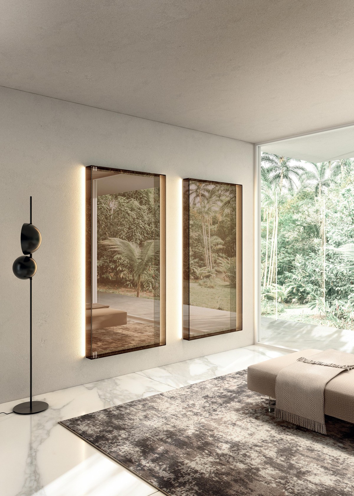 espejo en cristal fumé bronce | Espejo Glass | LAGO