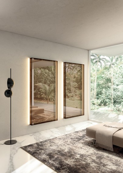 espejo en cristal fumé bronce | Espejo Glass | LAGO