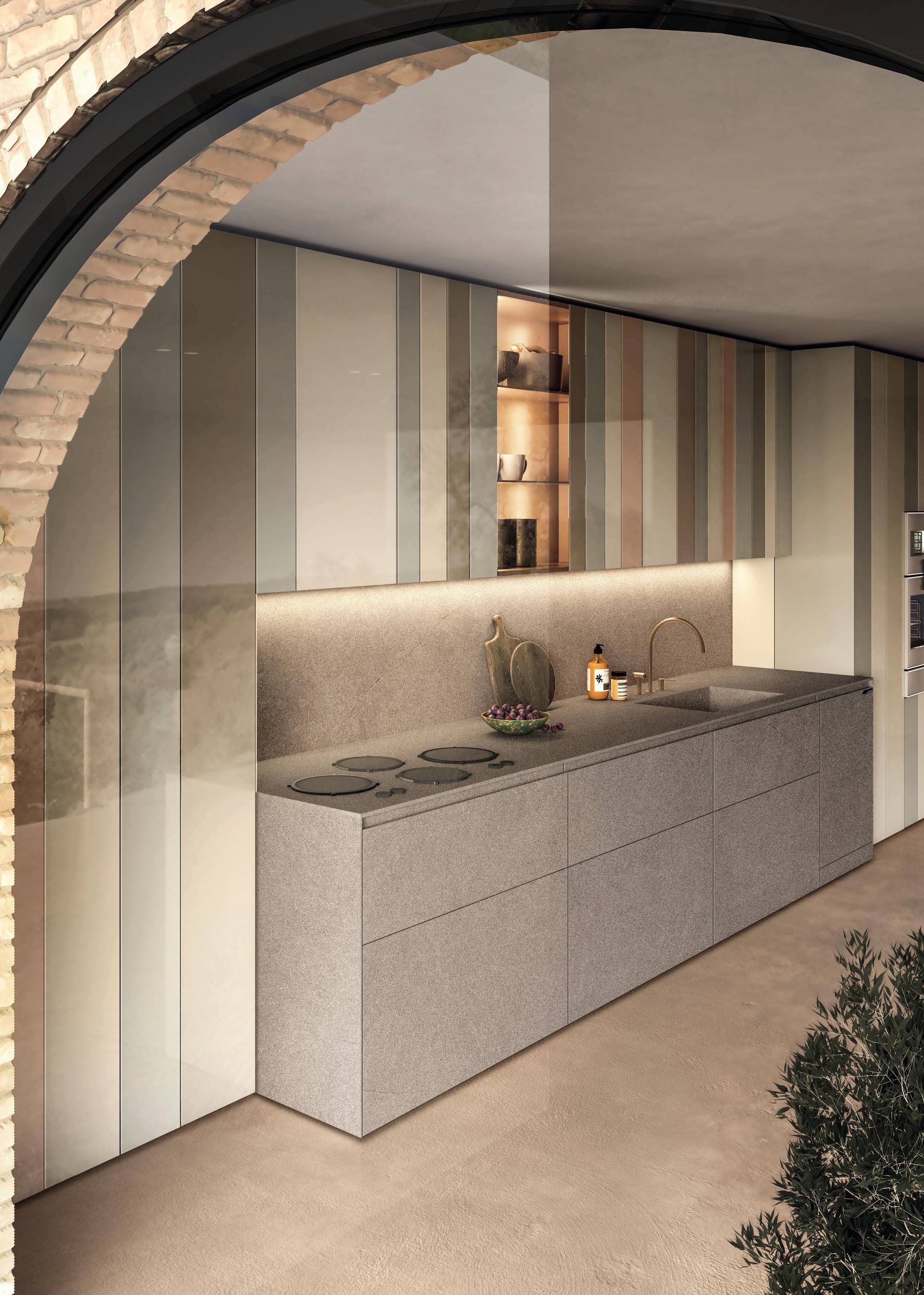 glass kitchen with wall pantry | N.O.W. Kitchen | LAGO