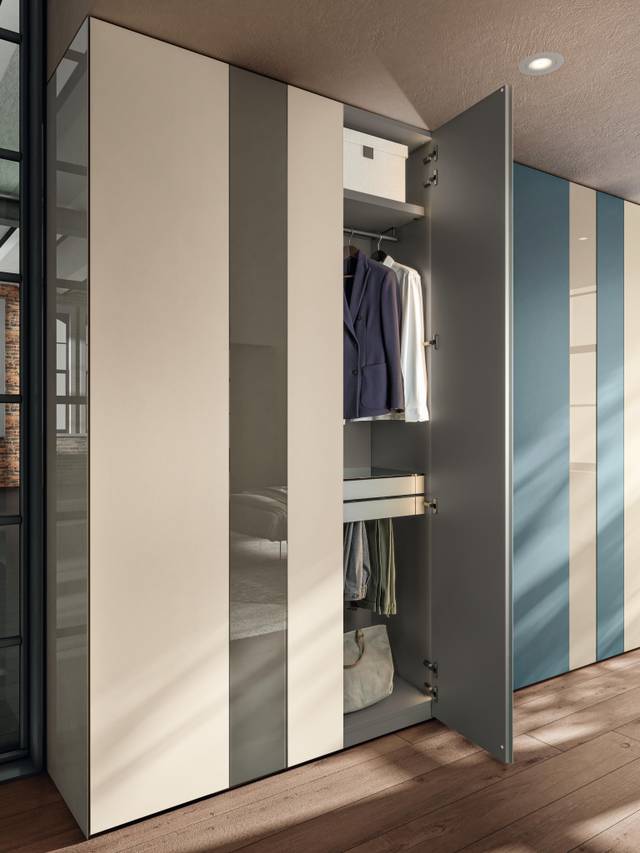 modular wardrobe with coloured panels | N.O.W. Quick Wardrobe | LAGO