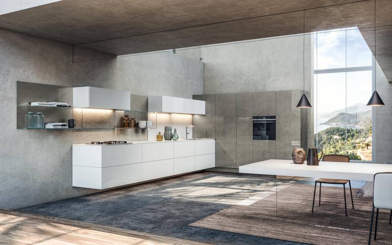 floating wall-mounted modular kitchen | 36e8 Kitchen | LAGO