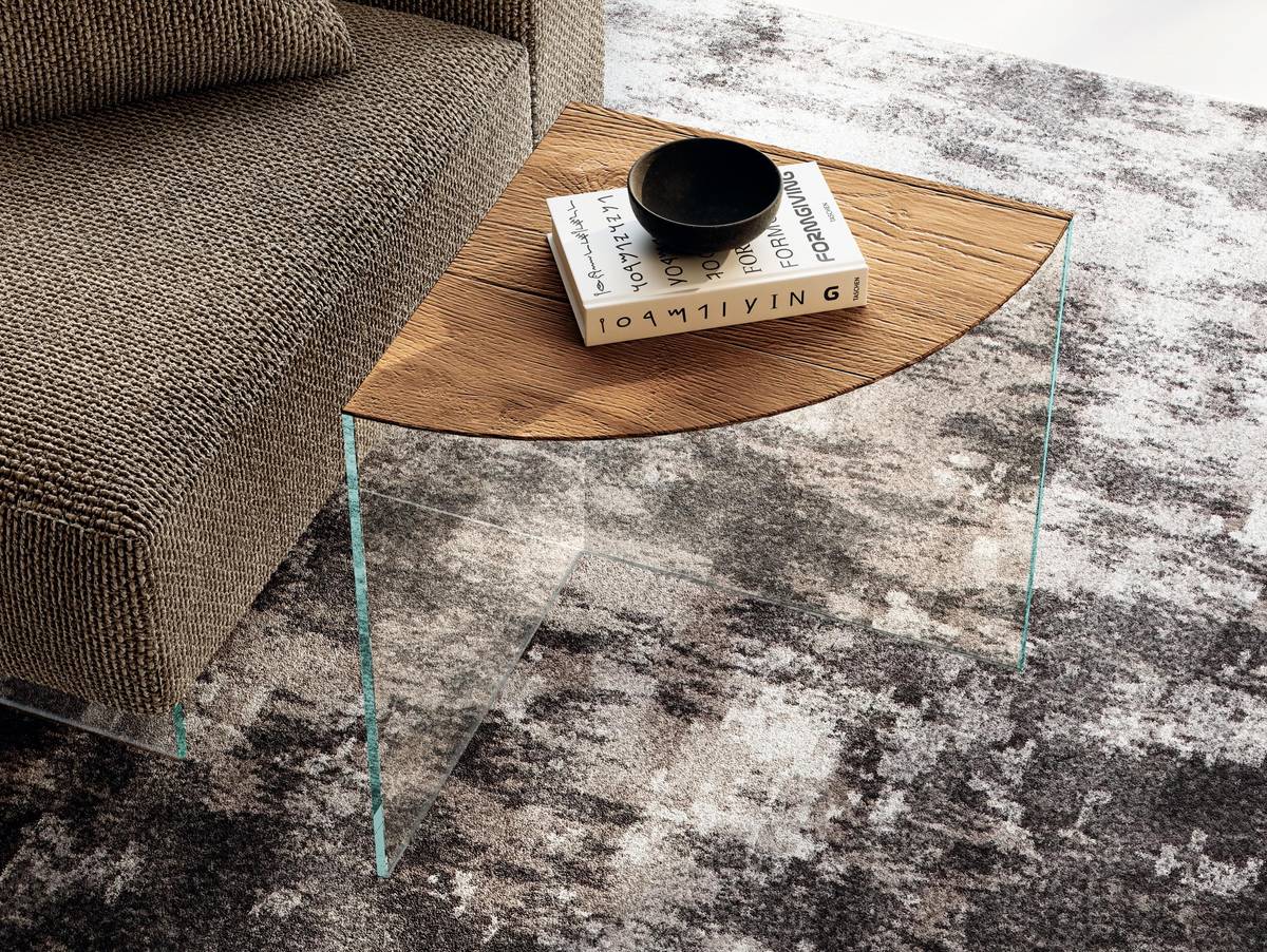 tavolino per divano in legno e vetro | Tavolino Snip | LAGO