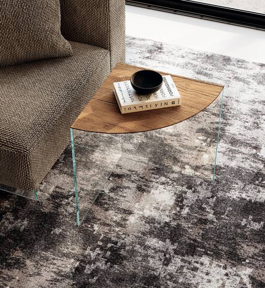 mesa de sofá de madera y cristal | Mesita Snip | LAGO