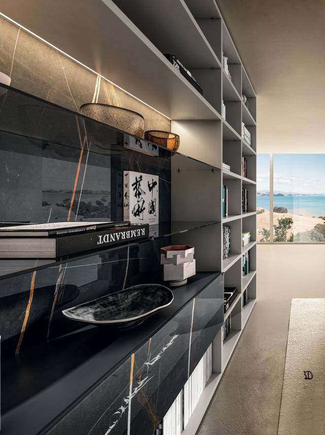 custom bookcase with glass shelves | 30mm Bookshelf | LAGO