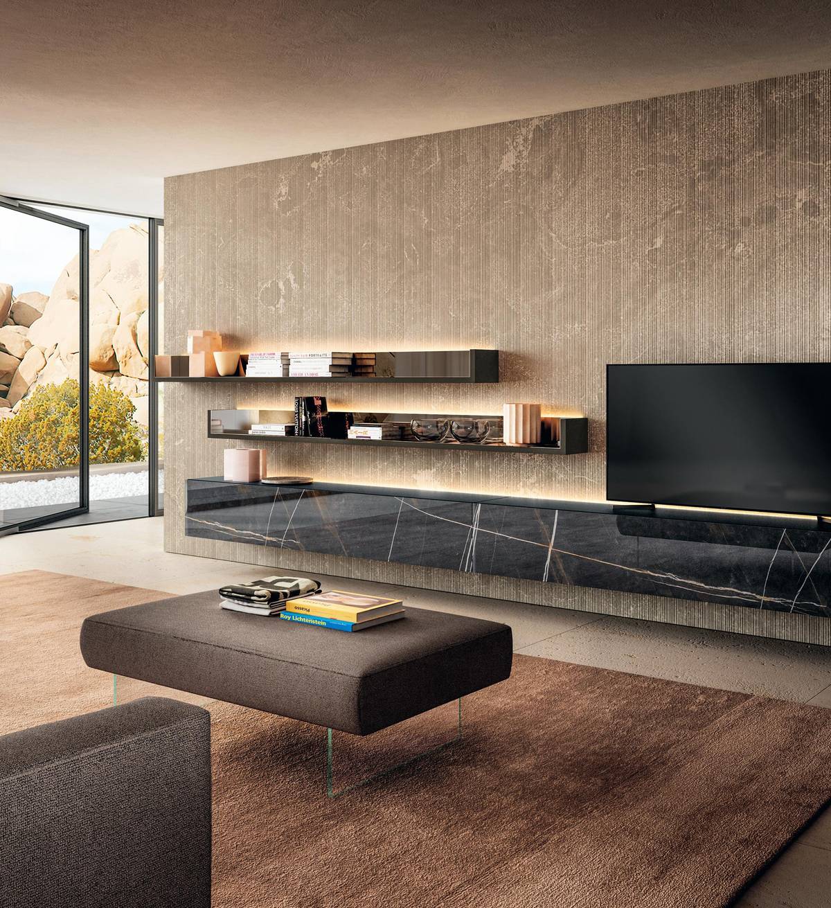 black fitted wall | Lagolinea Wall Unit | LAGO black fitted wall | Lagolinea Wall Unit | LAGO