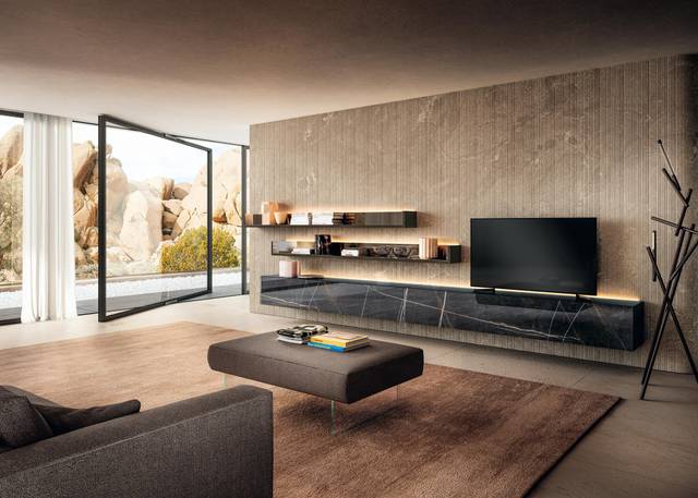 black fitted wall | Lagolinea Wall Unit | LAGO