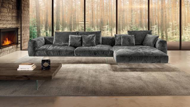 sofa with glass supports | Air Soft Sofa | LAGO sofa with glass supports | Air Soft Sofa | LAGO