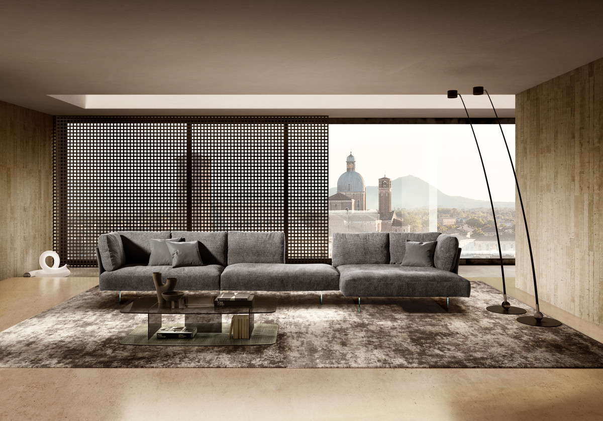 divano moderno componibile grigio | Divano Air Slim | LAGO