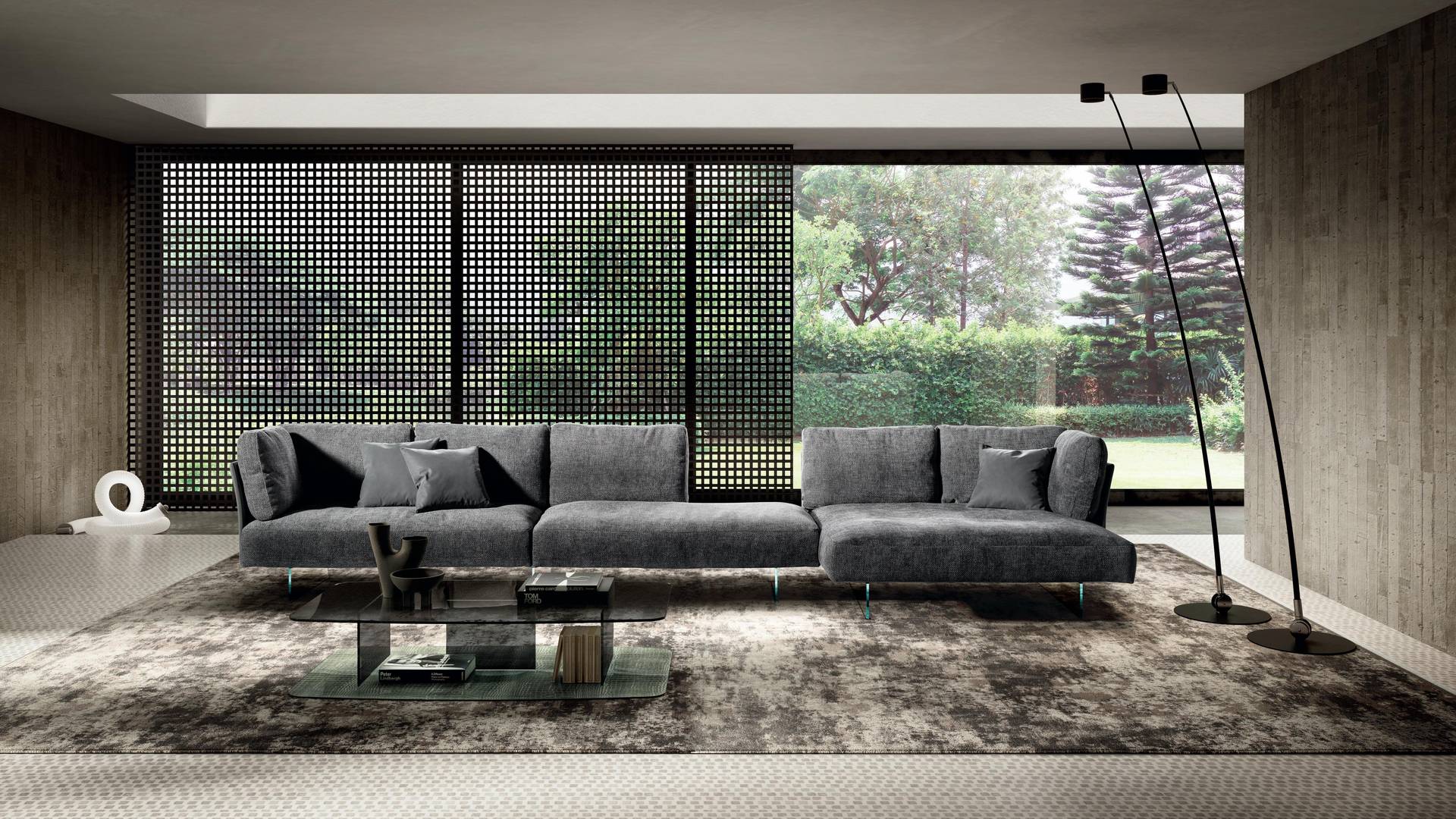divano moderno componibile grigio | Divano Air Slim | LAGO