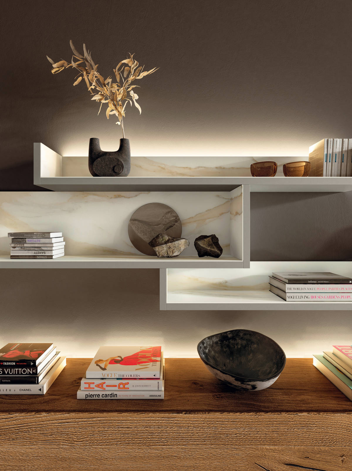 white fitted wall | Lagolinea Wall Unit | LAGO