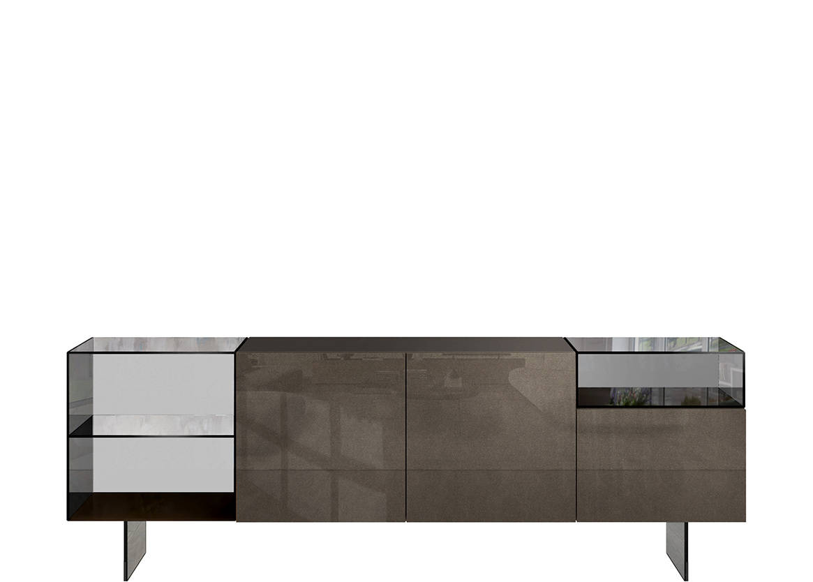 36e8 Glass Sideboard 1325 | LAGO