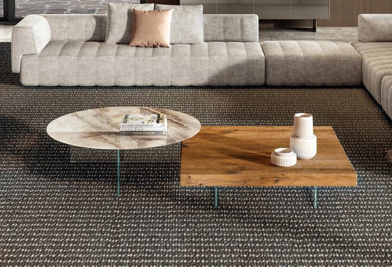 Wood and glass coffee tables for the living room | Air Round Coffee Table | LAGO Wood and glass coffee tables for the living room | Air Round Coffee Table | LAGO