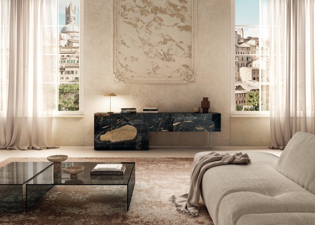 madia moderna in marmo xglass | Madia 36e8 | LAGO