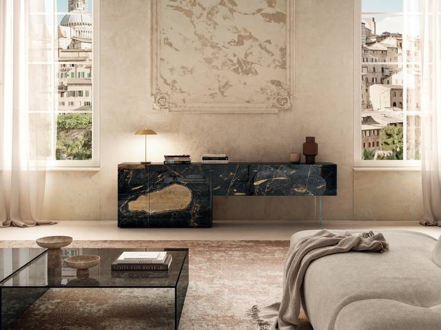 madia moderna in marmo xglass | Madia 36e8 | LAGO