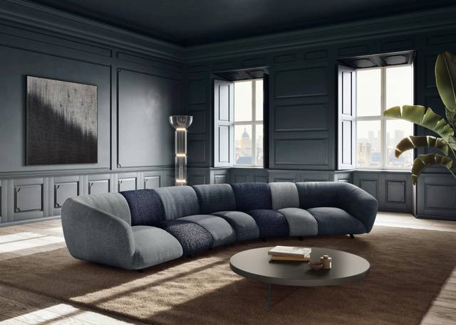 divano lineare blu | Divano Not Only White | LAGO