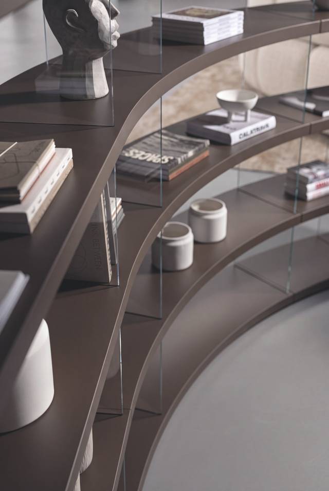 estantería marrón | Librería Air Roundy | LAGO