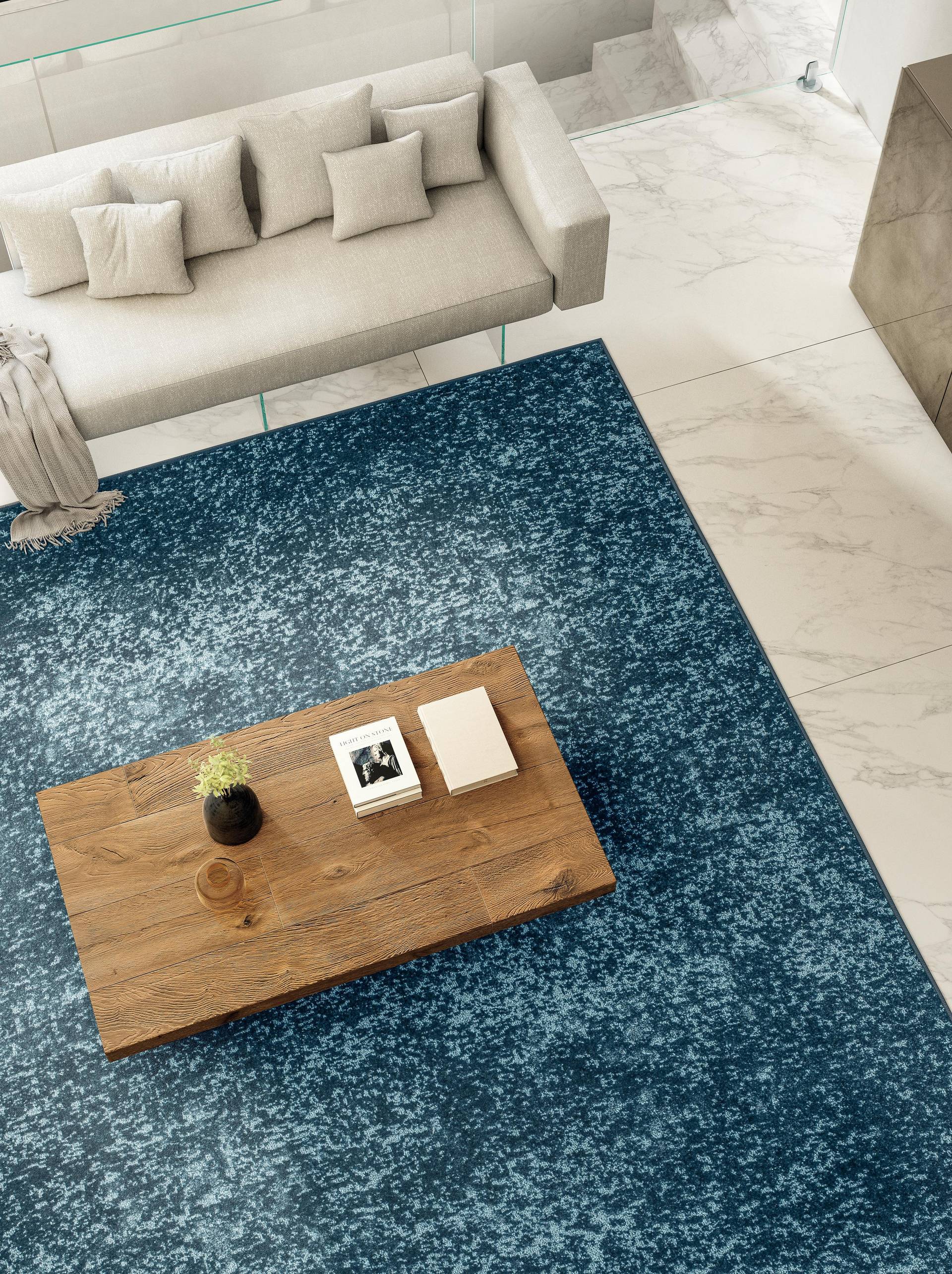 blue designer modern rug | Phos Rug | LAGO