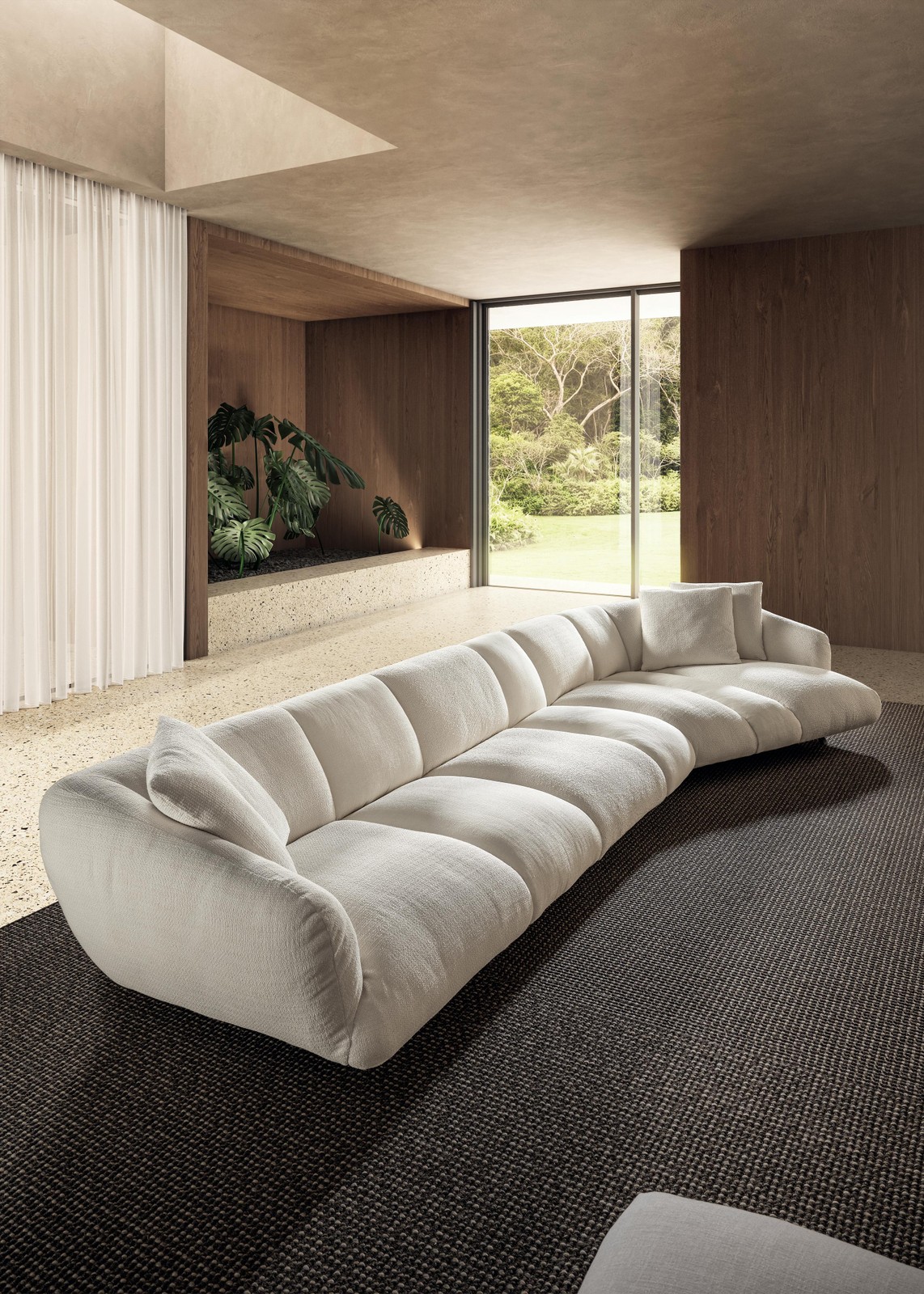 divano lineare bianco imbottito | Divano Not Only White | LAGO
