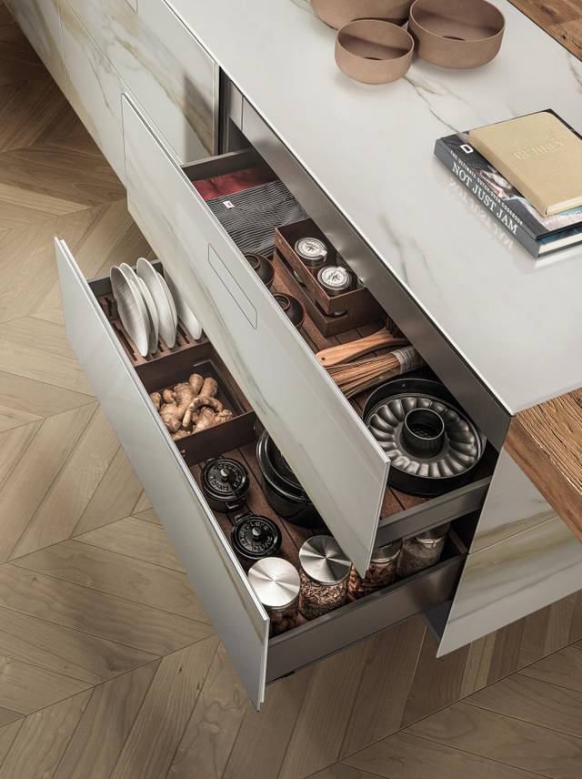 kitchen drawers with invisible handle | 36e8 Kitchen | LAGO