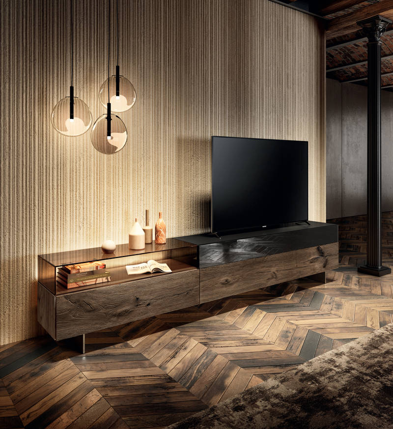 mobile tv in legno e vetro | Mobile Tv 36e8 Glass | LAGO