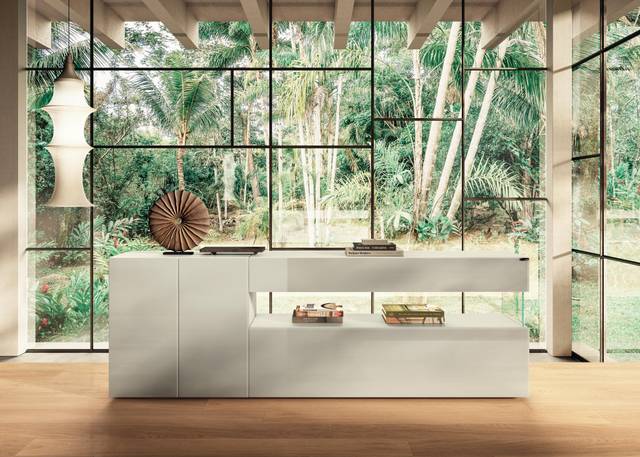 moderne buffet en verre blanc | Buffet 36e8 | LAGO