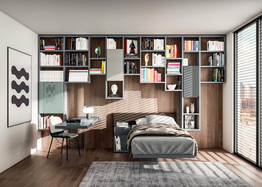 cameretta a ponte con scrivania di design | Kids&Young |LAGO