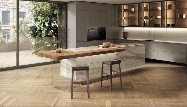 cocina de esquina con isla y armarios de pared | Cocina 36e8 | LAGO cocina de esquina con isla y armarios de pared | Cocina 36e8 | LAGO