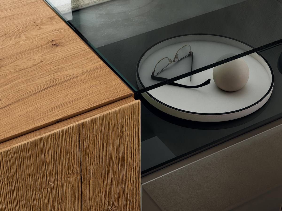 détail buffet en verre et bois | Buffet 36e8 Glass | LAGO détail buffet en verre et bois | Buffet 36e8 Glass | LAGO