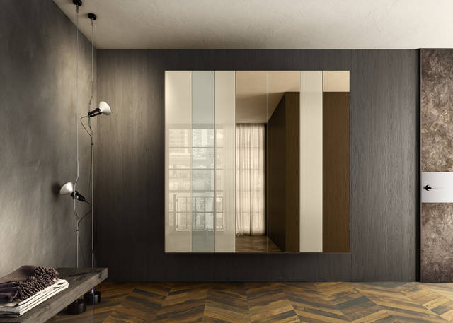 armoire suspendue avec portes en verre | Armoire N.O.W. | LAGO
