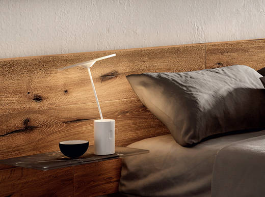 letto sospeso con testiera in legno | Letto Fluttua | LAGO letto sospeso con testiera in legno | Letto Fluttua | LAGO