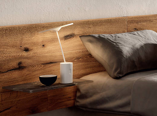 cama suspendida con cabecera en madera | Cama Fluttua | LAGO cama suspendida con cabecera en madera | Cama Fluttua | LAGO