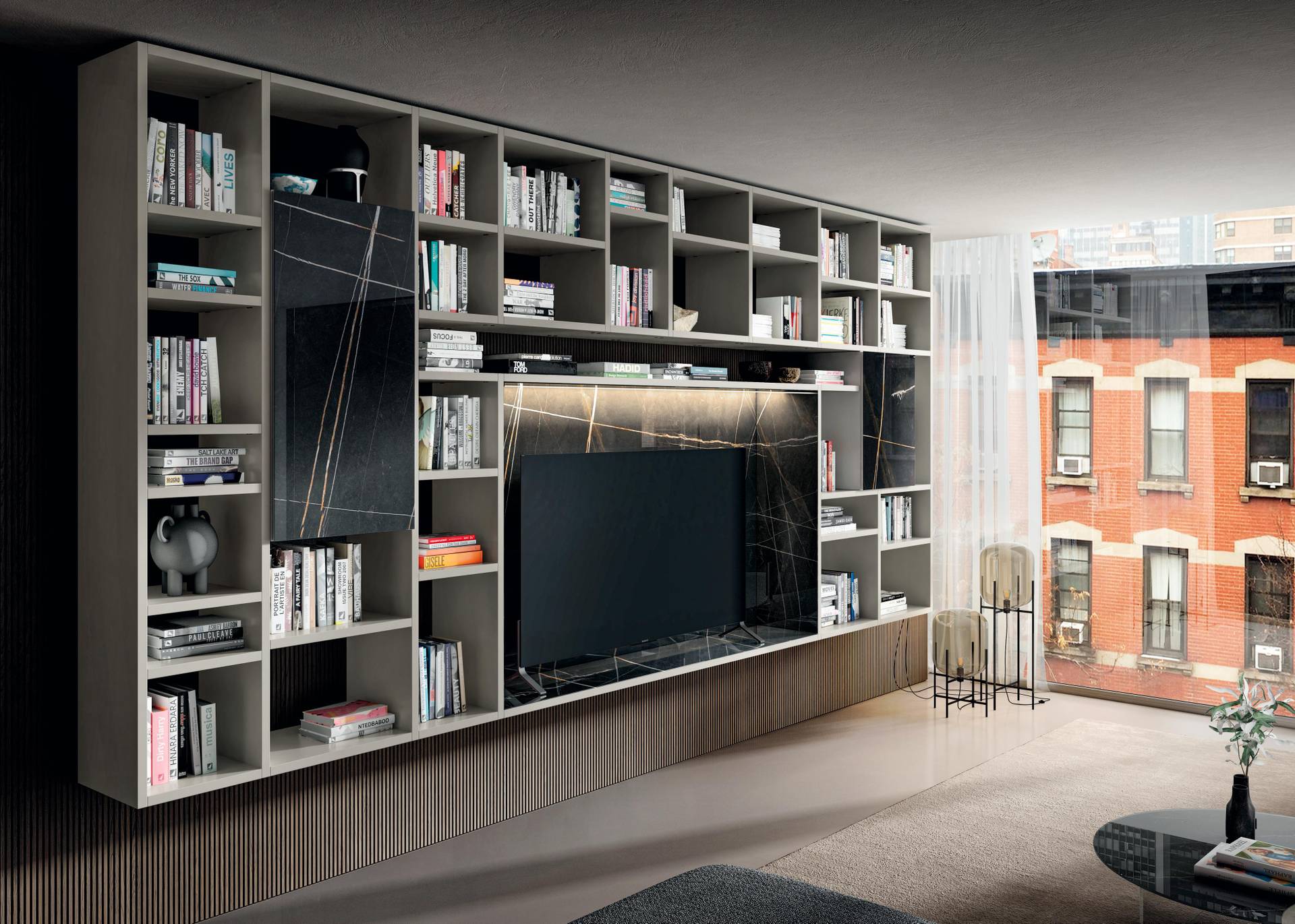 wall unit suspended living room | 30mm Wall Unit | LAGO