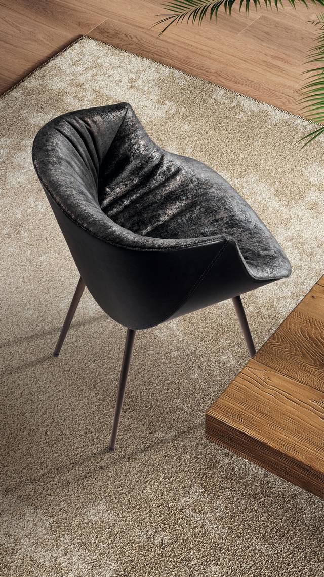 sedia design con rivestimento in pelle | Sedia Nacho | LAGO sedia design con rivestimento in pelle | Sedia Nacho | LAGO