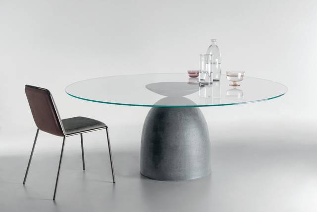 table sculpturale verre transparent | Table Janeiro | LAGO