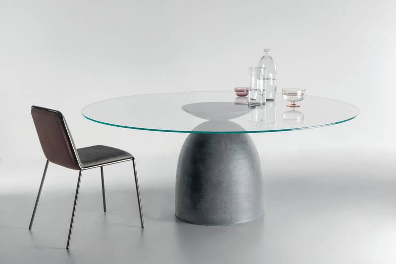 clear glass sculptural table | Janeiro Table | LAGO