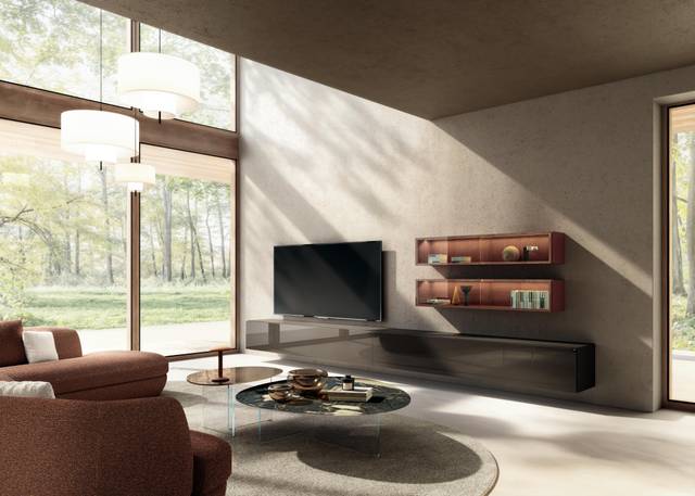 TV cabinet with display cabinets | 36e8 Wall Unit |LAGO TV cabinet with display cabinets | 36e8 Wall Unit |LAGO