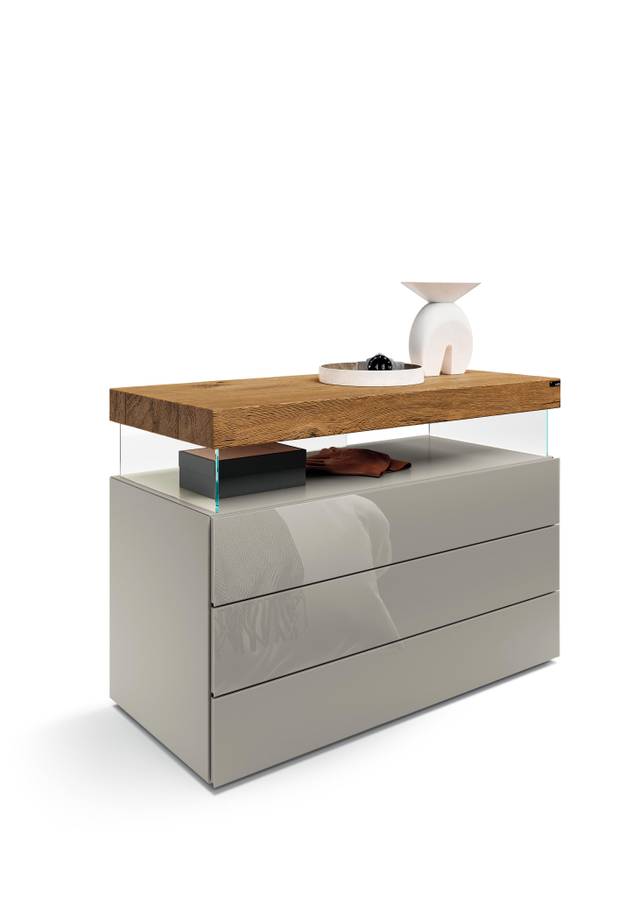 glass and wood room dresser | Air Dresser | LAGO