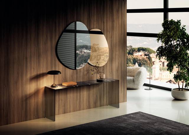 console moderne en verre avec miroir | Console Fine | LAGO console moderne en verre avec miroir | Console Fine | LAGO