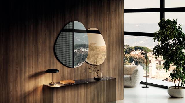 consolle moderna in vetro con specchio | Consolle Fine | LAGO consolle moderna in vetro con specchio | Consolle Fine | LAGO