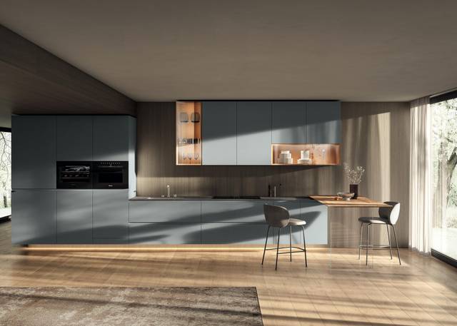 cucina sospesa a parete con penisola | Cucina 36e8 Cut | LAGO cucina sospesa a parete con penisola | Cucina 36e8 Cut | LAGO