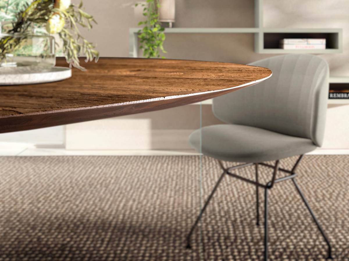 table ronde avec plateau fin en bois | Table Air Slim | LAGO table ronde avec plateau fin en bois | Table Air Slim | LAGO