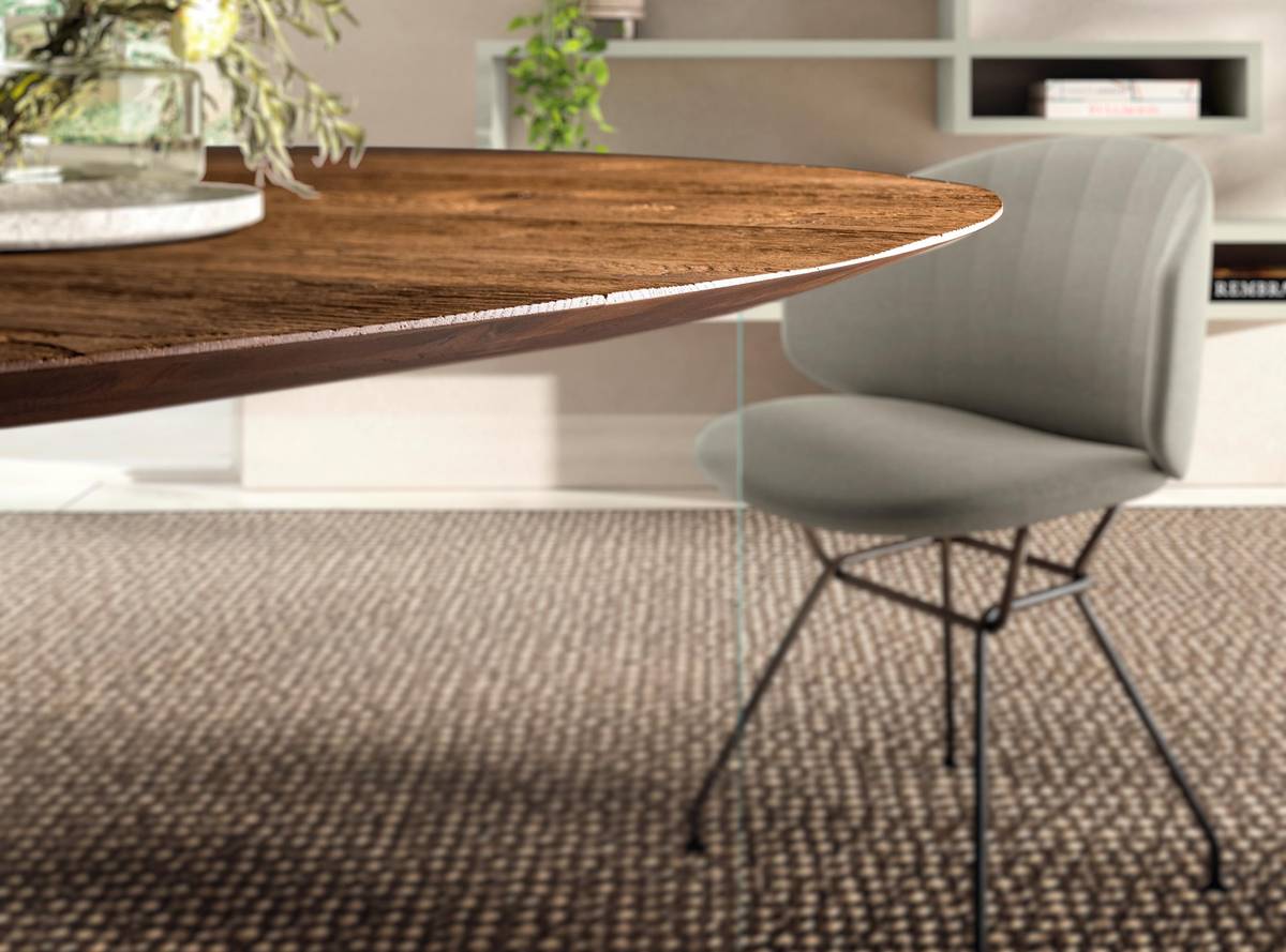 round table with slim wooden top | Air Slim Table | LAGO round table with slim wooden top | Air Slim Table | LAGO