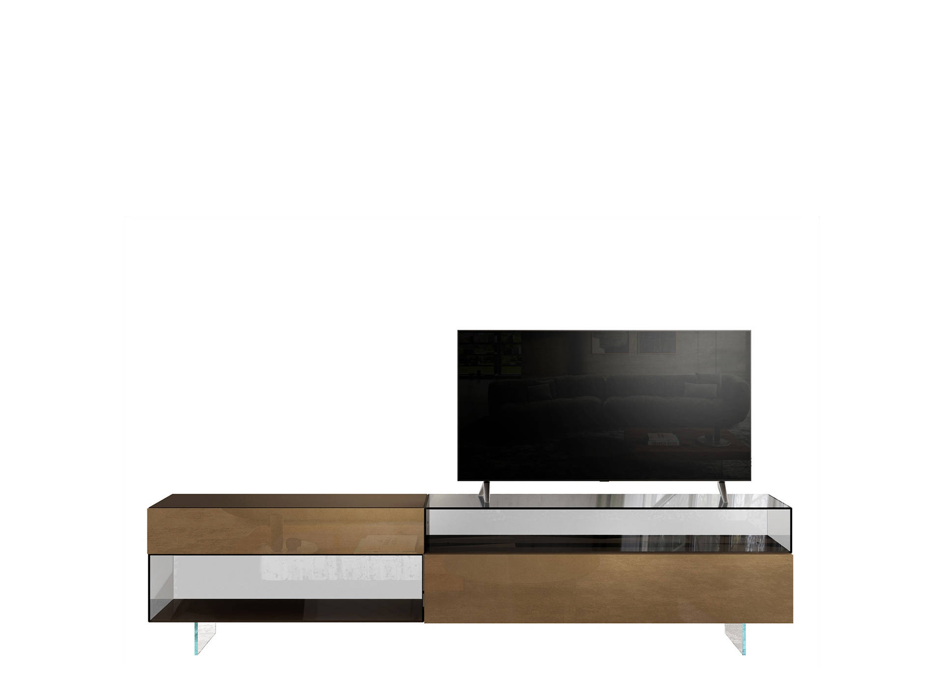 36e8 Glass Tv Unit 2150-2 | LAGO