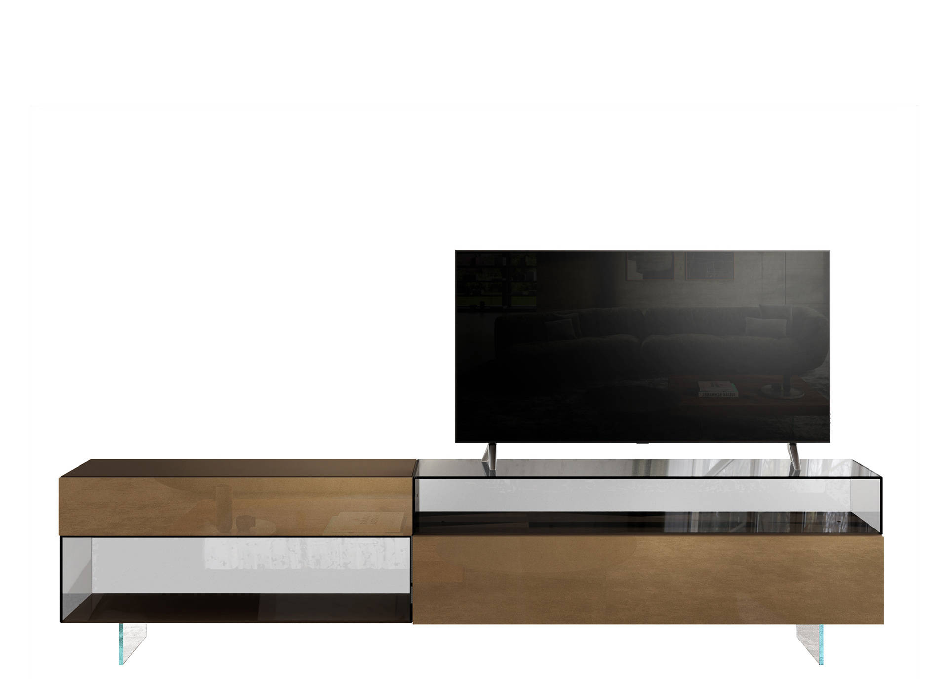 Meuble Tv 36e8 Glass 2150-2 | LAGO